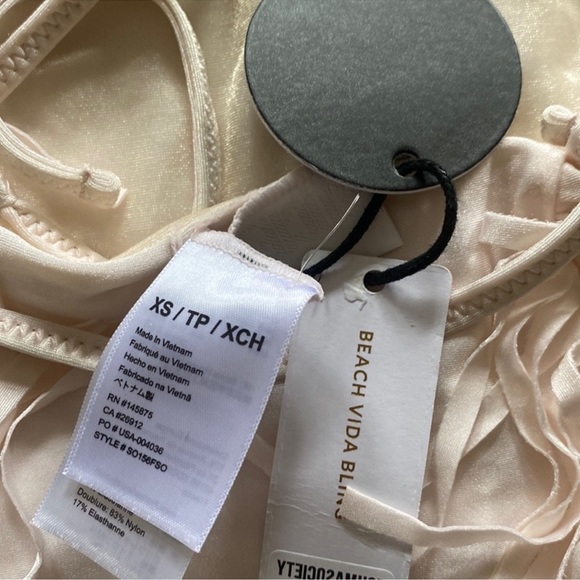 🎁NWT Free People x Amuse society one piece fringe swimsuit - Picture 4 of 13